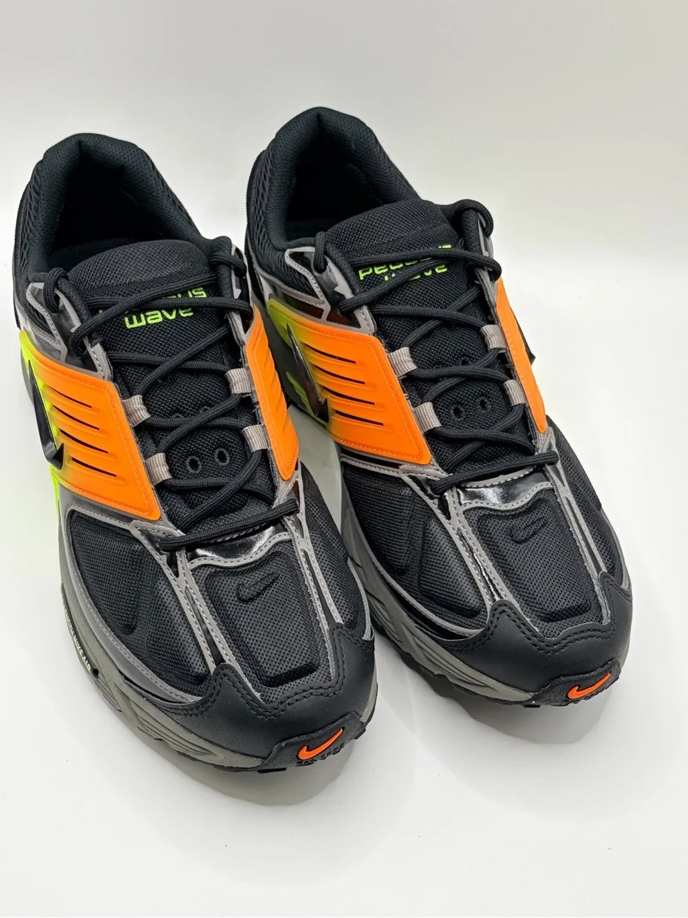 Nike Air Pegasus Wave with Neon Green and Bright Orange Panels
